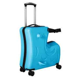 Kids Riding Suitcase Portable Travel Trolley Case
